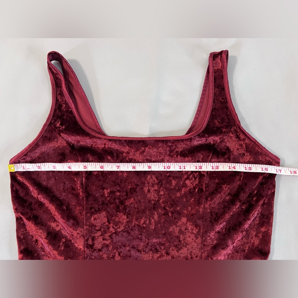 Vintage 90s Red Velvet Tank Cami Top Womens‎ Sz Medium Goth Fairy Grunge Witchy - Picture 6 of 9